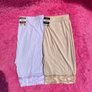 2 pair lot of Angelina long chafe resistance lace hem panties NWT size 4X